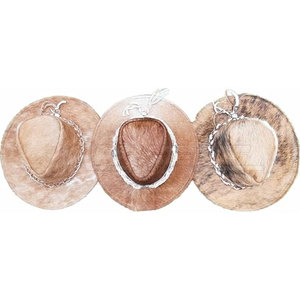 Sombrero de Vaquero de Cuero, Corona de Cuero Suave, Ala Ancha, Protección Solar, Accesorio de Moda Vaquero Elegante - Product Image 2