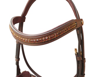 2025 arrivée rapide échantillon cheval bride haute Wither Design Bling sourcil bande cuir cheval bride compétition cheval bride Portable - Product Image 2