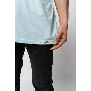 Camiseta de hombros caídos de alta calidad con estampado personalizado para hombre, estilo urbano, oversize, de algodón grueso, corte holgado - Product Image 2