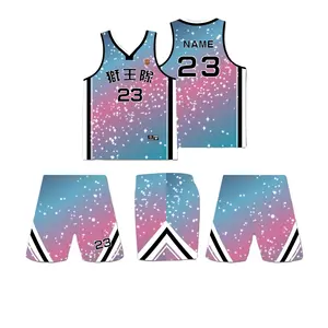 Conjunto de uniforme de baloncesto para hombre, jersey personalizado