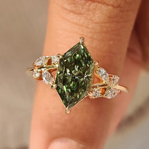 Premium Quality Marquise Cut <b>Diamond</b> <b>Ring</b> Stylish Jewelry for Daily Wear Wedding Party Gift Available For Affordable Price - Product Image 1