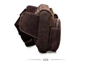 Sac banane en cuir tendance de haute qualité pour usage quotidien en extérieur, service OEM, design de mode durable, sacs banane en cuir avec logo - Product Image 4