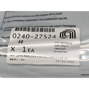 AMAT 0240-27524 KIT, LOTO <b>PADLOCK</b> FOR SQUARE-D 2 - Trusted Global Legacy Semiconductor Equipment and Parts at - Product Image 1