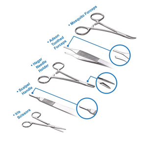 Best Quality Single Use Surgery Kit 5-Piece Steel Surgical Instruments Set for Staple Suture Removal Pharmacy Staple Suture Set - Product Image 3