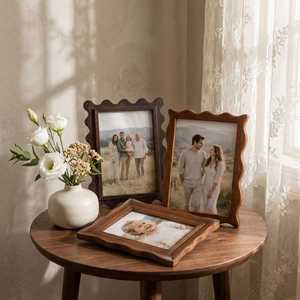 Cadre photo en bois artisanal écologique personnalisé en gros, support de présentation de table rustique décoratif pour boutiques de cadeaux, détaillants et usage domestique - Product Image 3