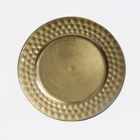 Assiette de service en métal artisanale avec finition vintage pour la décoration de la maison, des dîners, des mariages et des fêtes