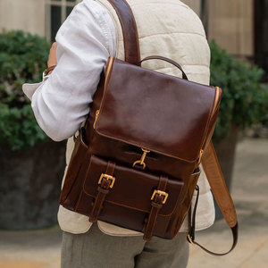 Hot Sale Waterproof <b>Leather</b> <b>Laptop</b> <b>Backpack</b> Casual Genuine <b>Leather</b> Made Multifunctional <b>Leather</b> <b>Backpack</b> - Product Image 6
