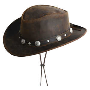 Sombrero Fedora de Vaquero de Cuero de Alta Calidad, Hecho a Mano, Ajustable, Ala Ancha, Color Personalizado, Logotipo Personalizado, Diseñadores Profesionales - Product Image 4
