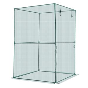 Gabbia per colture alta 3,9 x 3,9 x 5,9 piedi resistente al vento con porta con cerniera, facile da installare, tenda di protezione per piante da giardino esterno con rete - Product Image 1