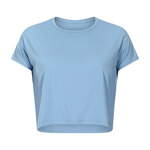 Camisetas Negras Personalizadas para Mujer, 200gsm, Corte Holgado, Casual, Primavera Verano, Nueva Camiseta Corta con Bordado, Venta al Por Mayor - Product Image 4