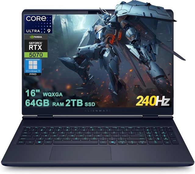Alien ware 16X Aurora Gaming AI Laptop 16" WQXGA 240Hz (100% DCI-P3) Intel 24-core Ultra 9 275HX 64GB RAM 2TB SSD GeForce