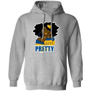 Sudadera con Capucha Gris Sigma Gamma Rho, Elegante y Moderna, con Estampado, para Mujer, Sudadera Universitaria Casual, Personalizada - Product Image 1