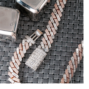 15MM 22" VVS Moissanite Cuban Link <b>Chain</b> Necklaces Wholesale Silver Plated Super <b>Iced</b> <b>Out</b> Cuban Link <b>chain</b> Hip Hop Mens Jewelry - Product Image 2