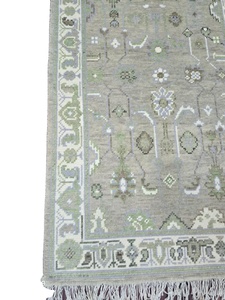 พรมตุรกีสไตล์วินเทจวิ่งขนแกะสีเทา3X5ขนาดเล็กแบบดั้งเดิมงานแฮนด์เมดสไตล์วินเทจสูงประตูห้องนั่งเล่นห้องน้ำมีขนาดไม่เกินกอล์ฟ - Product Image 6