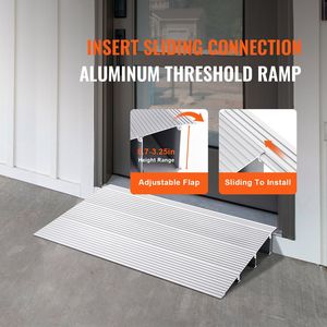 Rampa per Soglia Porta in Alluminio Regolabile con Altezza 3 Pollici, Capacità di Carico 800 Libbre, Rampa per Accesso Disabili, Dispositivo Ausiliario - Product Image 2