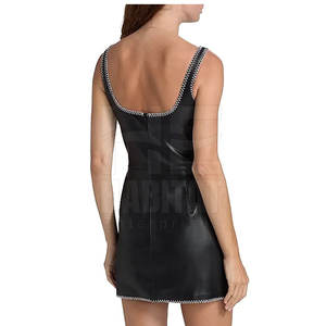 Dernier design, confortable, en cuir véritable, robe pour femmes, matière durable, texture douce, parfait pour une utilisation décontractée - Product Image 4