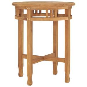 Petite table de bistrot en teck massif, mobilier d'extérieur durable - Product Image 1