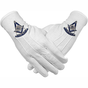 Gants de cérémonie confortables en coton blanc pour événements rituels, évêtements fraternels formels, vêtements de protection respirants pour les mains - Product Image 5