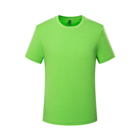 T-shirt en polyester à manches courtes pour homme, coupe classique, col rond, tricoté, séchage rapide, qualité supérieure, fabrication sur mesure