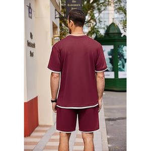 Mens Summer Outfit Manufacturer 2 Piece 220 GSM Cotton Cargo Shorts T Shirt Oversized OEM Bulk Supply - Product Image 3