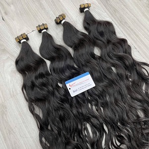 Extensiones de Cabello Adhesivas Más Vendidas, Onduladas Naturales, Corte Normal, Color Natural, Extensiones de Cabello Humano Vietnamita - Product Image 2