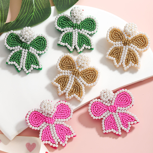 2025 Wholesale New Design Bohemian Beaded Women's Classic Sweet Versatile Rice Beads <b>Bow</b> <b>Gift</b> BY MULTI CRAFT - Product Image 2