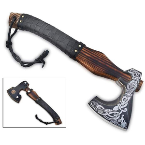 Premium Viking <b>Axe</b> with High Carbon Steel Custom Forged Steel OEM Viking Style <b>Axe</b> with <b>Wood</b> Handle Carbon Steel <b>Axe</b> - Product Image 5