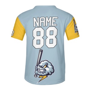 Logo personnalisé bouton complet Baseball & Softball maillot polyester respirant avec imprimé joueur nom numéro motif vierge vêtements de sport - Product Image 2