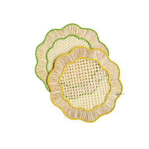 Posavasos de Bambú al por Mayor de Fábrica con Grabado Láser, Logotipo Personalizado, Tejido de Seagrass Redondo, Diseño Personalizado, Variedad de Colores - Product Image 3