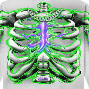 <b>Men's</b> Short Sleeve T-Shirt Front 100% Cotton Regular Fit Green for Glow Design - Product Image 5