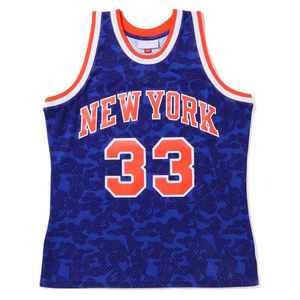 Maillot de basket-ball personnalisé bleu et blanc pour hommes, débardeur imprimé camouflage, vêtements de sport respirants en polyester pour hommes - Product Image 1