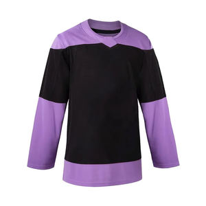 Maillot de hockey sur glace à manches courtes respirant personnalisé de haute qualité, impression par sublimation, séchage rapide, OEM, coupe classique - Product Image 1