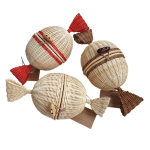 Elegant Vintage Style Rattan <b>Gift</b> Box Durable Candy-Shaped Solution <b>for</b> Festival Season Food Use & Decorative <b>Gift</b> <b>Basket</b> - Product Image 4