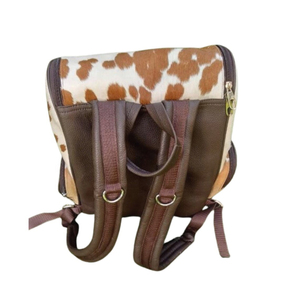 Sac à dos en cuir de vache imprimé animal, 15 pouces, plusieurs poches, sac à dos souple unisexe - Product Image 6