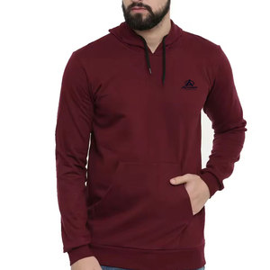 Winter Casual Sportswear <b>Men</b> Gym Hoodies Solid Eco-Friendly Breathable Quick Dry Performance Fabric Front <b>Pouch</b> Pocket Moisture - Product Image 1
