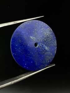 Lapislázuli Natural, Corte Plano, Color Azul, Tamaño 24.50mm, Grosor 1.50mm, Orificio Central 2mm, Esfera Suelta, Clásica, Elegante, Vintage, Reloj de Lujo - Product Image 3
