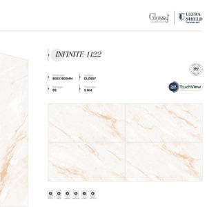 กระเบื้องพอร์ซเลนเกรดพรีเมียมผิวมันขนาดใหญ่ 800x1600 1200x1800 750x1500 มม. สำหรับปูพื้นและผนัง เหมาะสำหรับงานโครงการ - Product Image 1