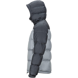 Vestes matelassées pour hommes en gris uni, mode personnalisée, tissu 100% polyester de haute qualité, chaudes et épaisses pour l'hiver - Product Image 5