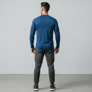 เสื้อยืดแขนยาวผู้ชายรุ่นใหม่มาแรง ดีไซน์ตามสั่ง ผ้าฝ้ายแท้ บริการขายส่งแบบ OEM - Product Image 5