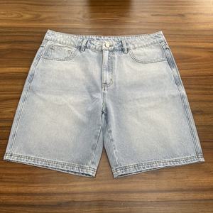 2026 Custom Jorts Baggy Distressed Dark Washed 100%Cotton Embroidery Decorated Light Jeans Clothing Summer Jeans Shorts Vintage - Product Image 5