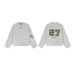 Camiseta Unisex Casual de Manga Larga, 100% Algodón Tejido, 250G, Corte Regular, Cuello Redondo, Estampado Gráfico Frontal - Product Image 6