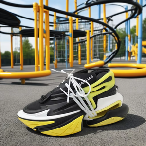 Designer High Quality Balmainsy High Top Chunky <b>Platform</b> Sneakers for <b>Men</b> and Women with Rubber Outsole Outdoor Sports <b>Shoes</b> - Product Image 3