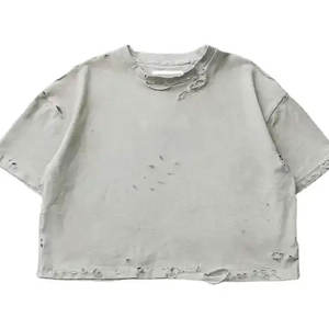 Camiseta Corta Holgada para Mujer, Estilo Vintage, Lavado Ácido, con Estampado, Nueva Colección 2024 - Product Image 2