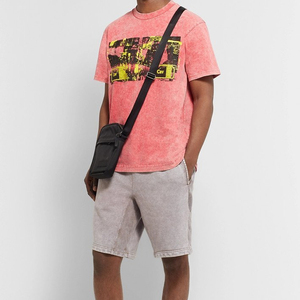 กางเกงยีนส์ขาสั้นสไตล์สตรีทแวร์เอวสองชั้น แต่งขาดแบบวินเทจ ล้างสีแบบแอซิด ประดับคริสตัล ทรงจอร์ทส์ สีซีดแบบซันเฟด สำหรับผู้ชาย - Product Image 2