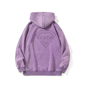 Sweat à capuche épais 100% coton mélangé, délavé à l'acide, effet vieilli, imprimé design personnalisé, 2026, Nouvelle tendance, OEM, Vente en gros - Product Image 2