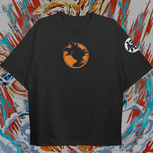 Camiseta de punto lavada de manga corta con cuello en V para hombre, estilo streetwear ácido, diseño de Goku Super Saiyan, holgada, informal, estilo urbano, de verano - Product Image 3