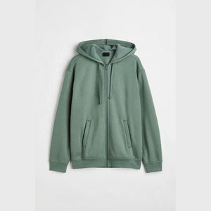 เสื้อฮู้ดแขนยาวลำลองผู้ชายทรงหลวมแบบดรอปโชว์เดอร์ สตรีทแวร์สั่งทำพิเศษ ทรงโอเวอร์ไซส์ ผ้าหนา ใส่สบาย ทรงหลวม ซิปยาวเต็มตัว - Product Image 1