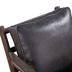Sillón Moderno Tapizado en Cuero PU con Estructura de Madera, Respaldo Completo, Diseño Ergonómico para Muebles de Sala de Estar y Hotel - Product Image 6