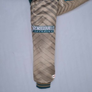 Premium Quality Men's <b>Quilted</b> Varsity <b>Jacket</b> Satin Animal/Leopard <b>Pattern</b> Jax Dolphin Logo Front Button Closure Casual Winter - Product Image 4