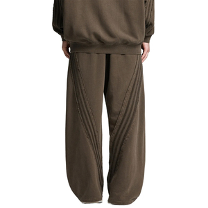 Pantalones Deportivos Casuales con Logotipo Personalizado al por Mayor, Pantalones Deportivos de Pierna Ancha 100% Algodón, Pantalones Deportivos de Pierna Recta para Hombre, Estilo Universitario - Product Image 3
